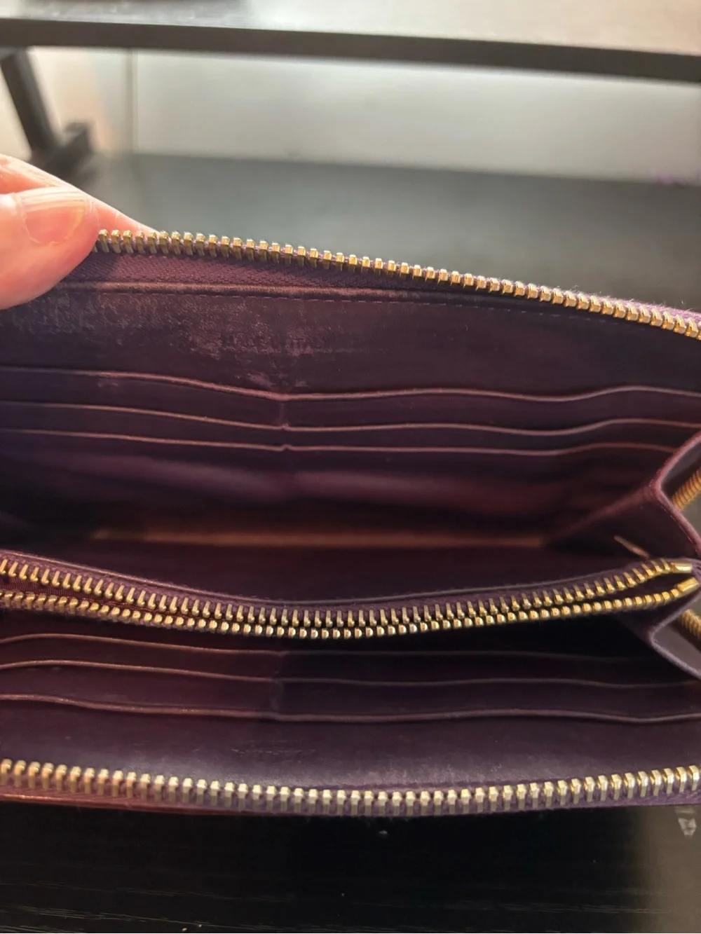 Authentic Prada Tessuto Nylon Zip-Around Long Wallet – Violet/Purple